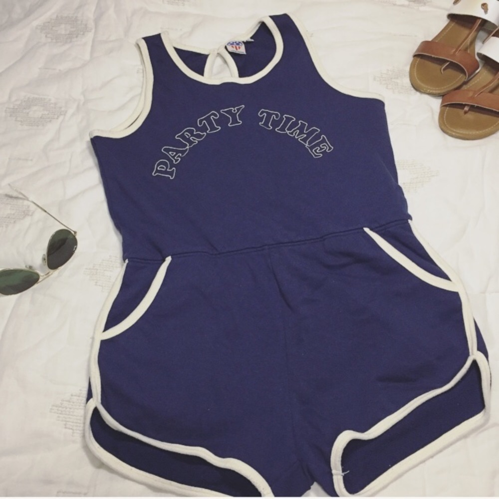 Retro terry jumper romper onesie
